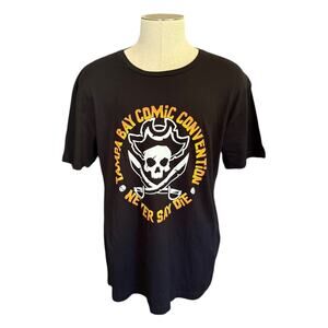 Fan X Tampa Bay Comic Convention Never Say Die Goonies Pirate Shirt Size XL NWOT